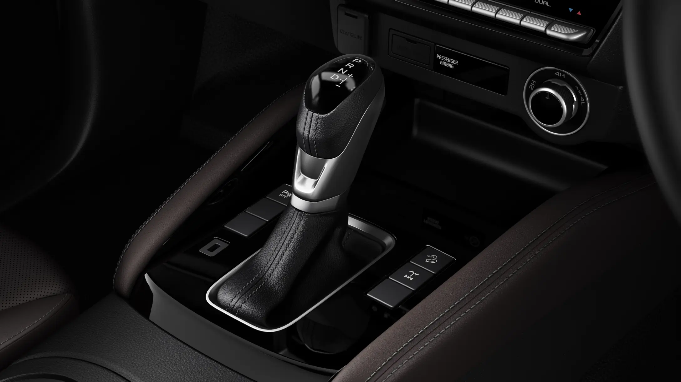 Palanca de cambios automática de una Mazda BT-50